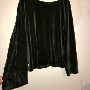 DKNY Velour Emerald Green Top🐊✨
